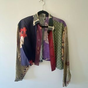Vintage crop top button up